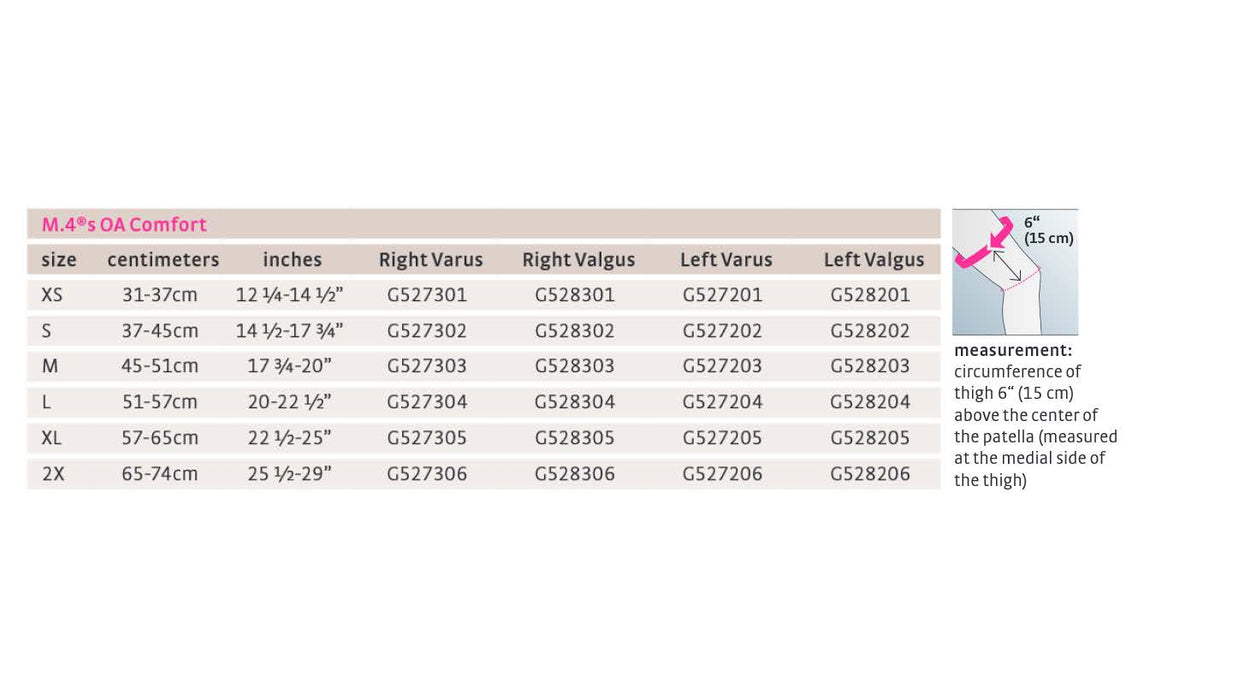M.4s OA Comfort Knee Brace