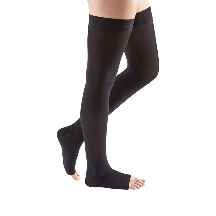 mediven comfort 15-20 mmHg thigh beaded topband open toe standard