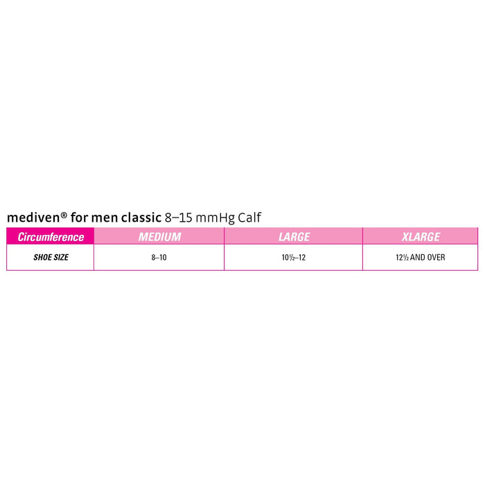 mediven men classic 8-15 mmHg calf closed toe standard