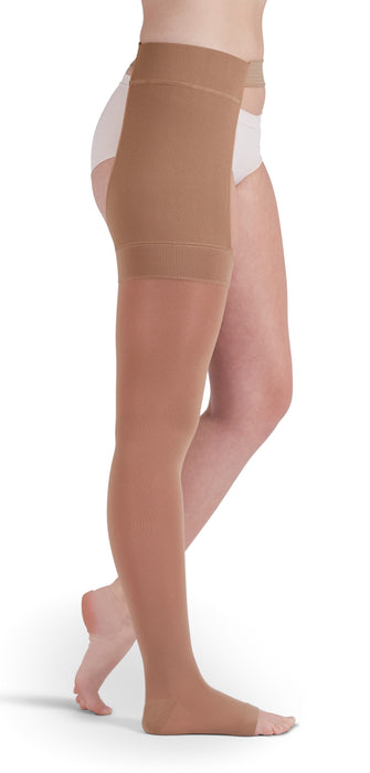 mediven plus 20-30 mmHg thigh waist attachment right open toe standard