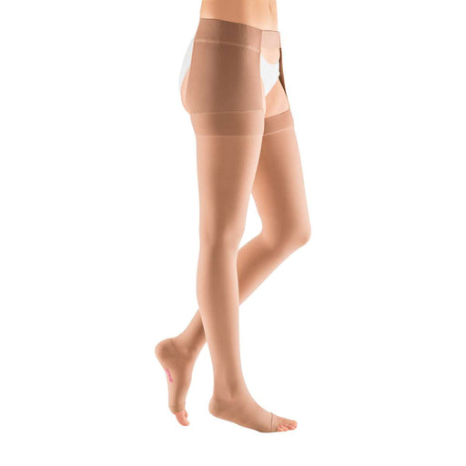 mediven plus 30-40 mmHg thigh waist attachment left open toe standard