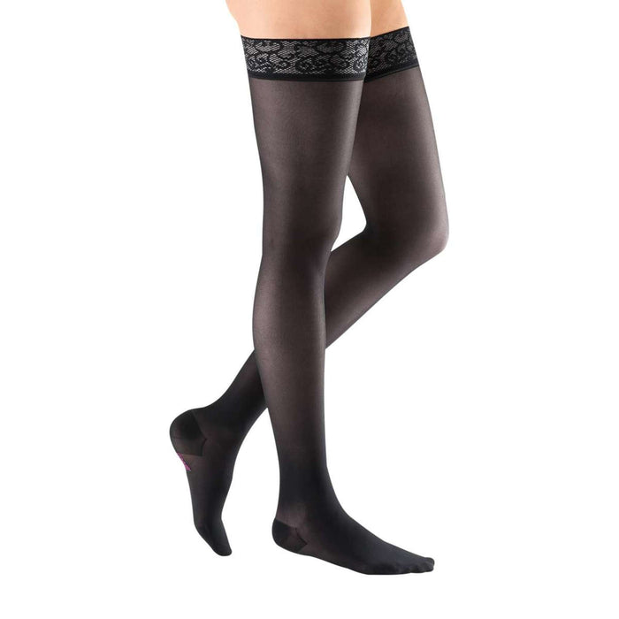 mediven sheer & soft 20-30 mmHg thigh lace topband closed toe standard